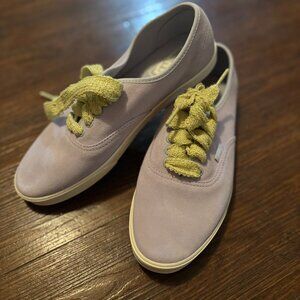 Vans Fat Lace Lime Sherbet Lavender Suede Sneakers